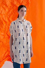 Load image into Gallery viewer, Shirtdress Camila Topo Azul DF