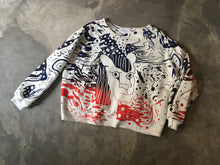 Load image into Gallery viewer, Sweater Kochin &quot;arty&quot;_ Gina blue/red